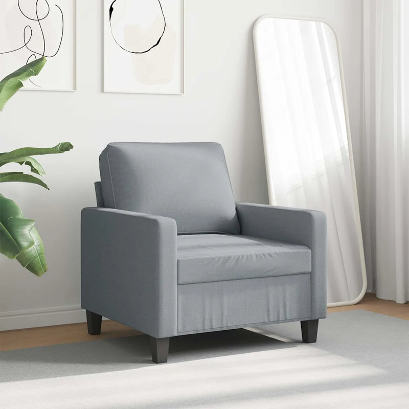 Sofa Chair Light Grey 60 cm Fabric