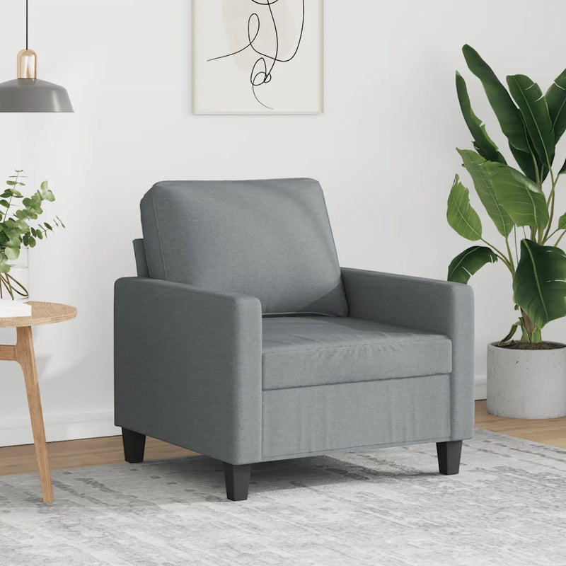 Sofa Chair Light Grey 60 cm Fabric