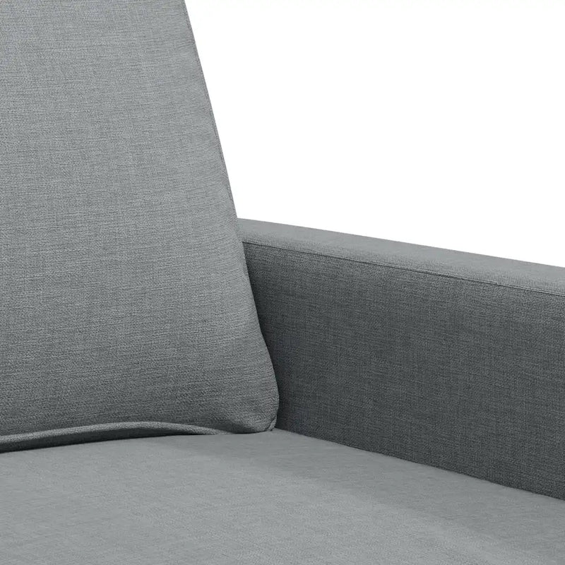 2-Seater Sofa Light Grey 140 cm Fabric
