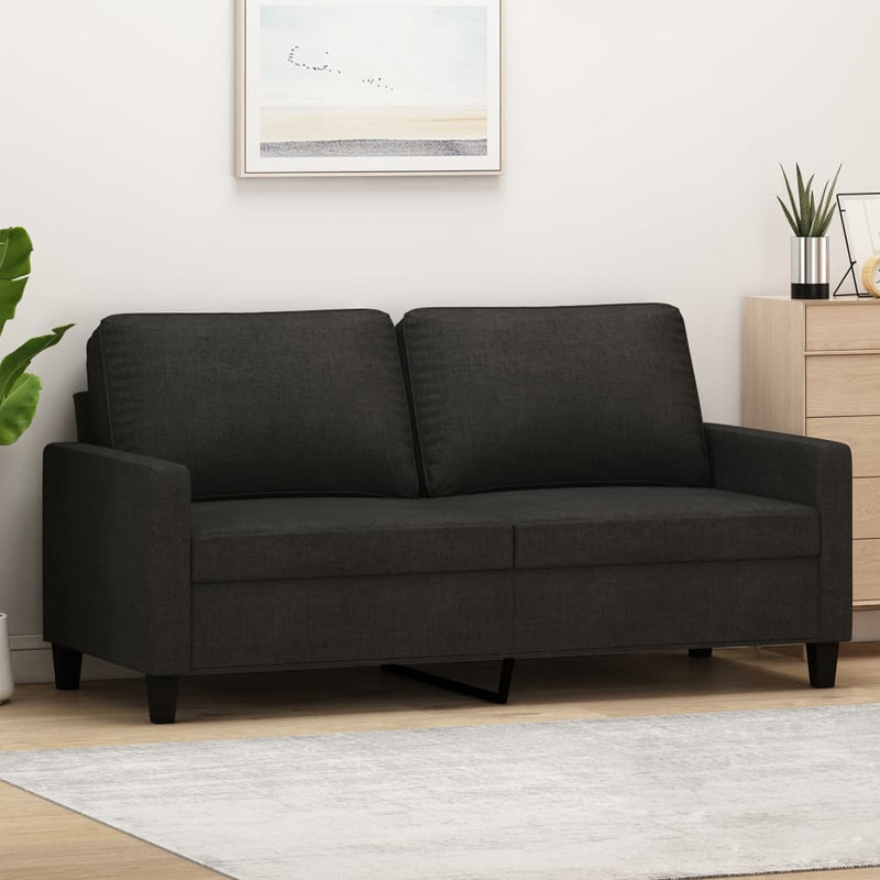 vidaXL 2-Seater Sofa Black 140 cm Fabric