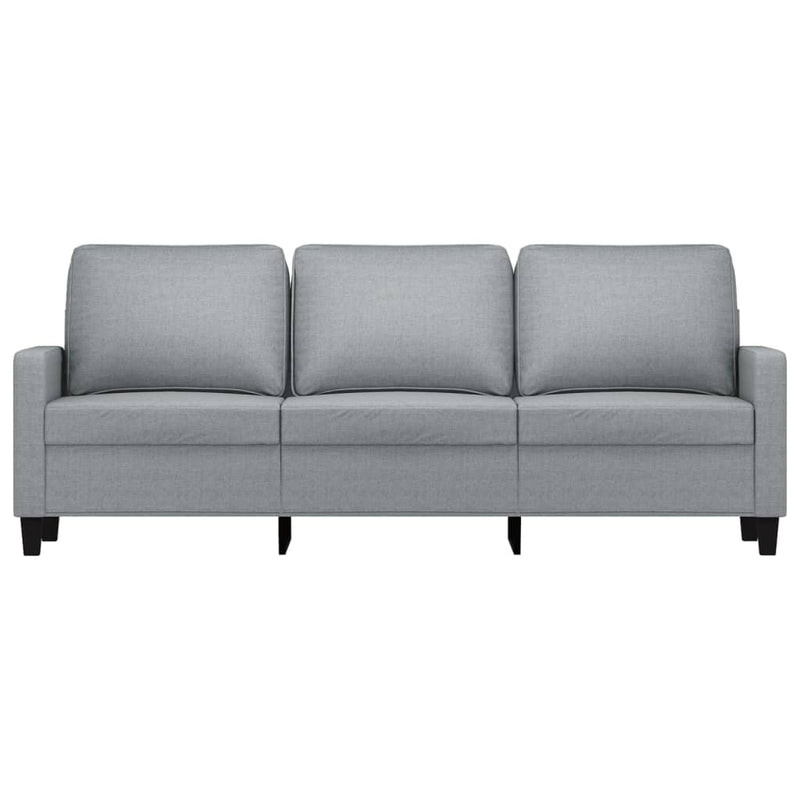 vidaXL 3-Seater Sofa Light Grey 180 cm Fabric