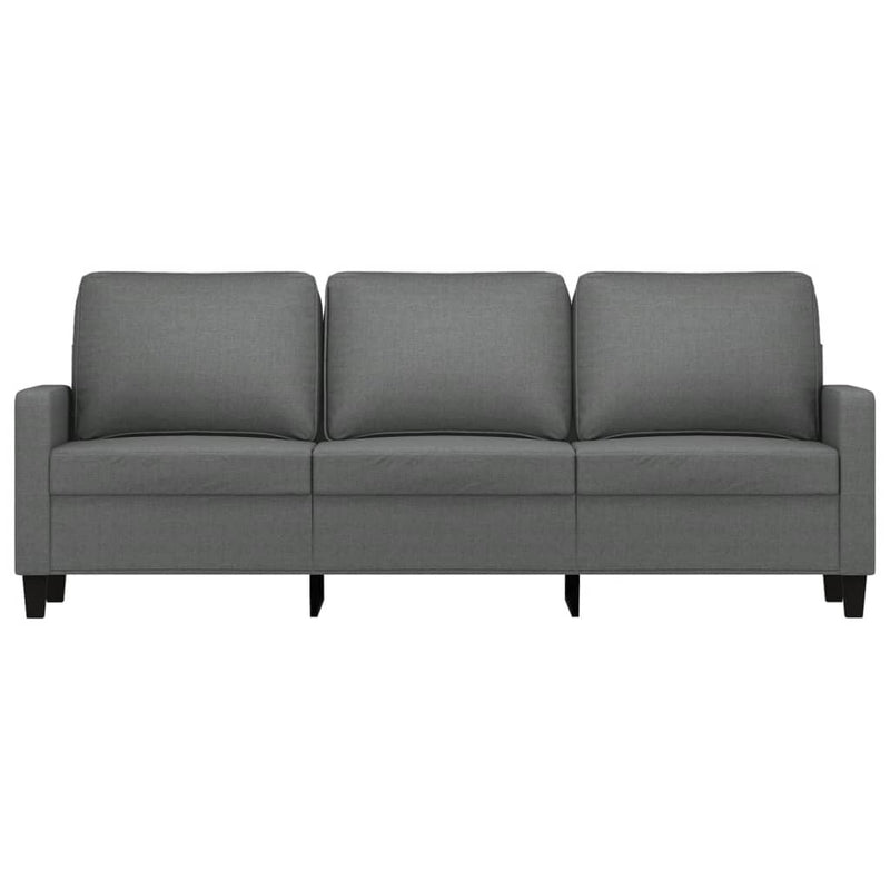 3-Seater Sofa Dark Grey 180 cm Fabric