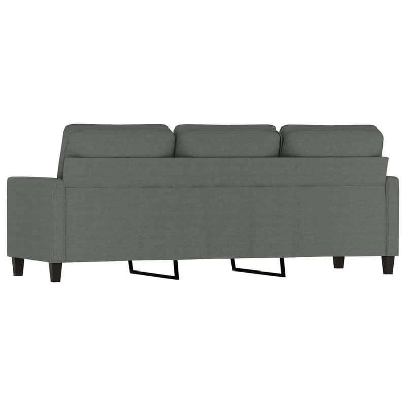 3-Seater Sofa Dark Grey 180 cm Fabric