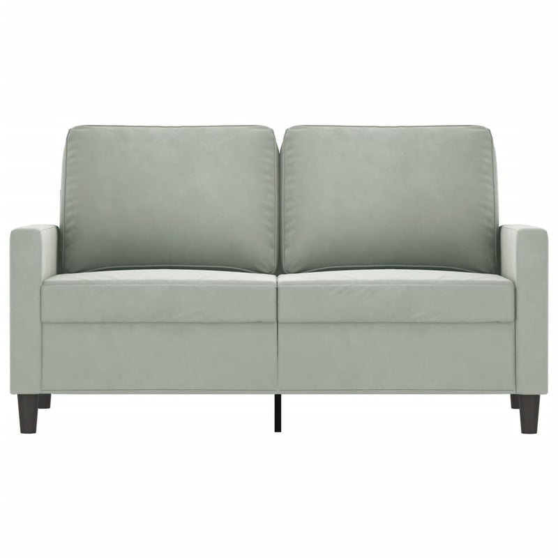 vidaXL 2-Seater Sofa Light Grey 120 cm Velvet