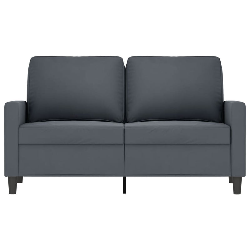 vidaXL 2-Seater Sofa Dark Grey 120 cm Velvet