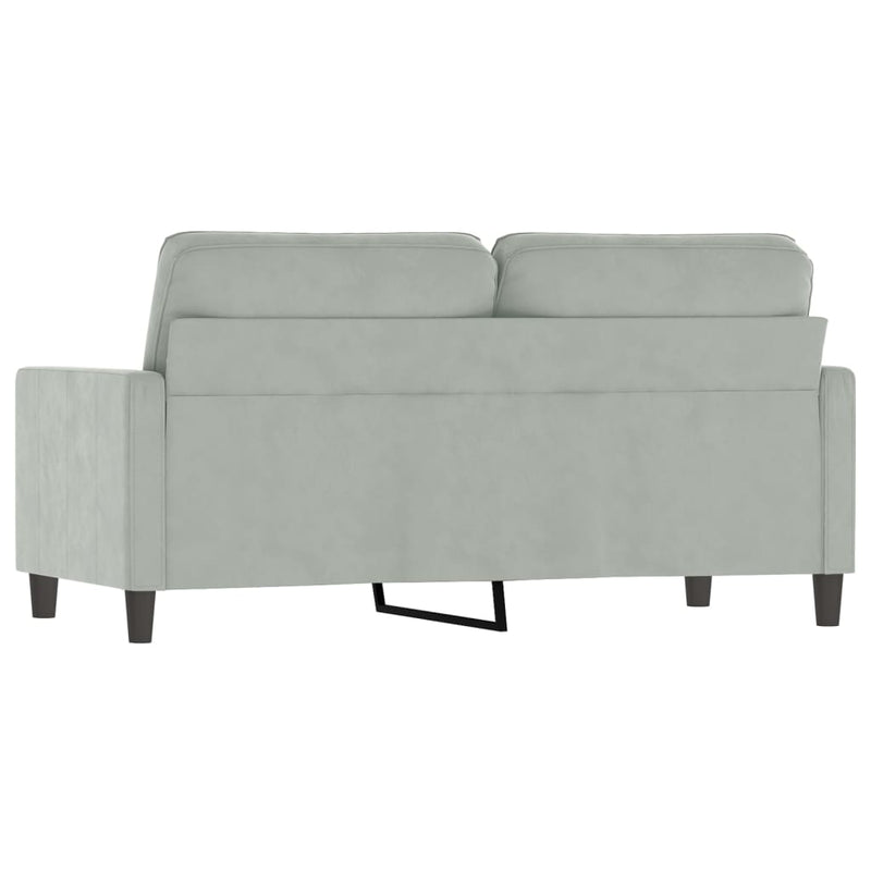 vidaXL 2-Seater Sofa Light Grey 140 cm Velvet