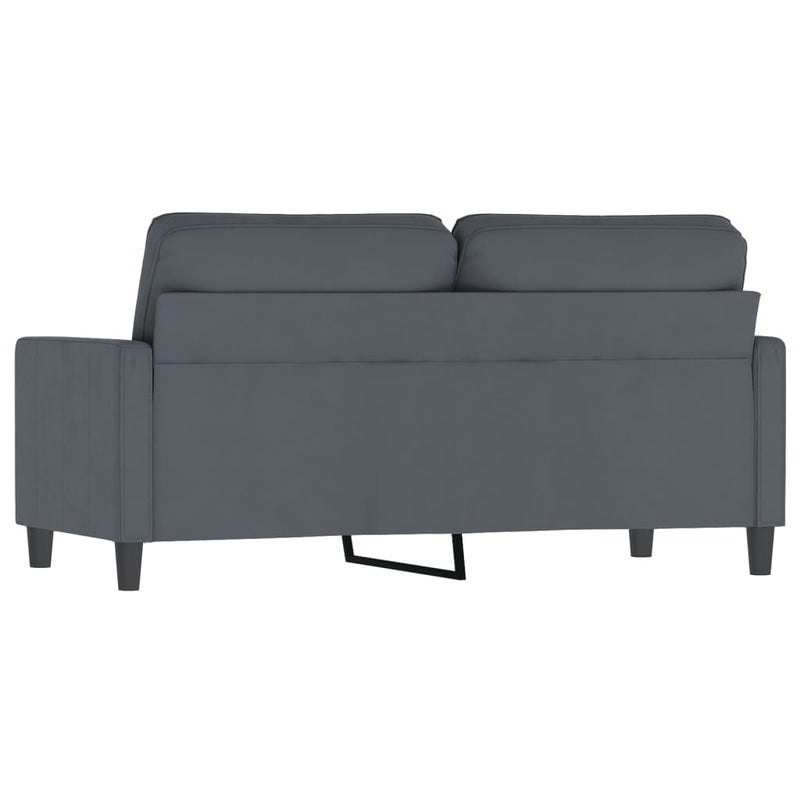 vidaXL 2-Seater Sofa Dark Grey 140 cm Velvet