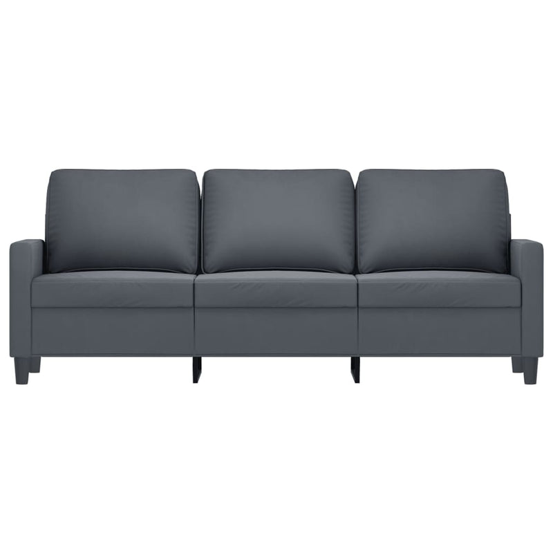 vidaXL 3-Seater Sofa Dark Grey 180 cm Velvet