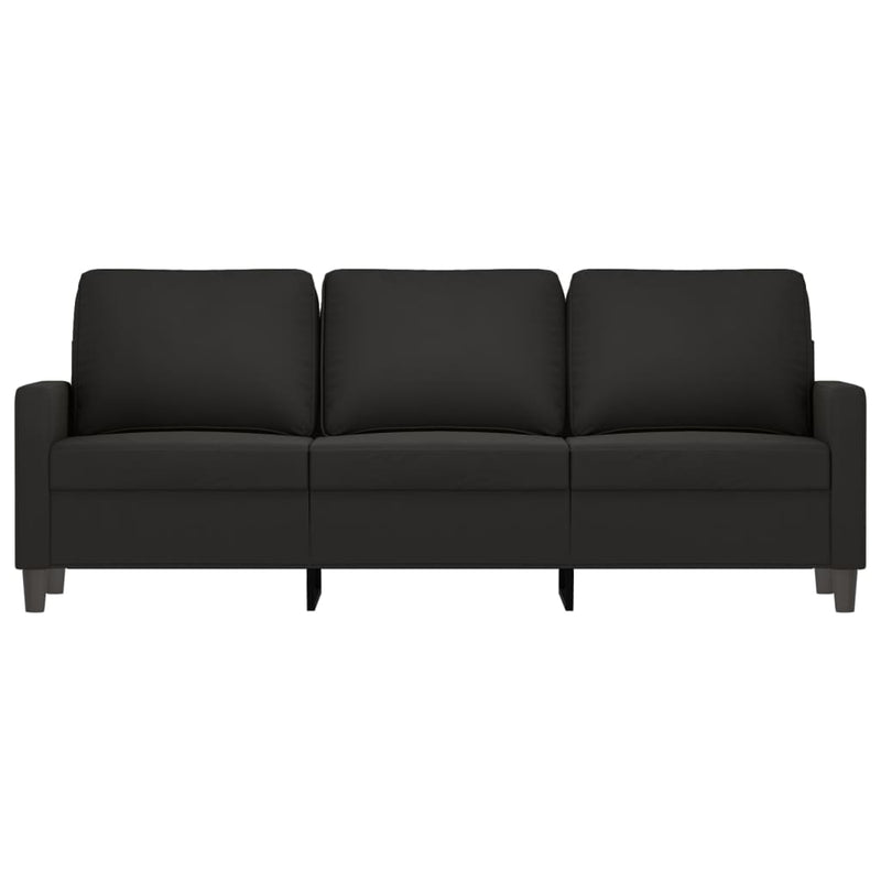 3-Seater Sofa Black 180 cm Velvet