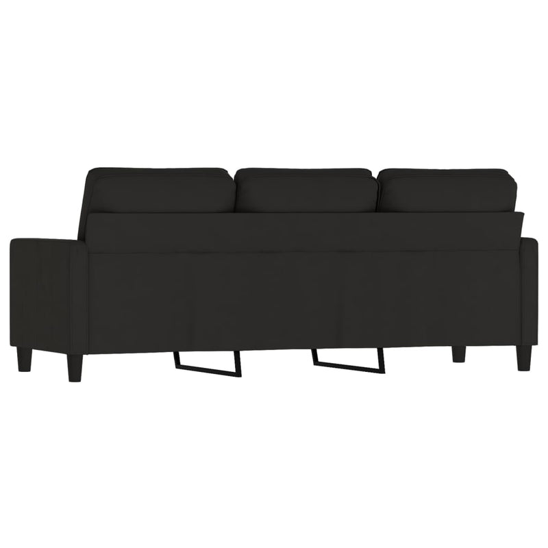 3-Seater Sofa Black 180 cm Velvet