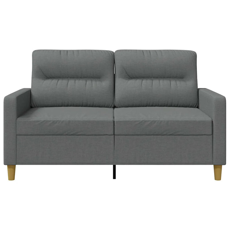 2-Seater Sofa Dark Grey 120 cm Fabric