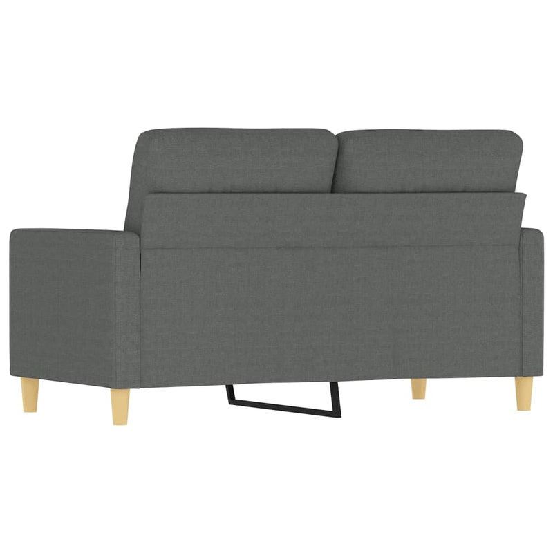 2-Seater Sofa Dark Grey 120 cm Fabric