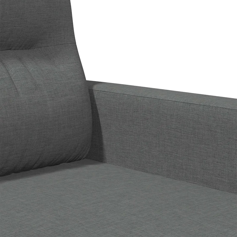 2-Seater Sofa Dark Grey 120 cm Fabric