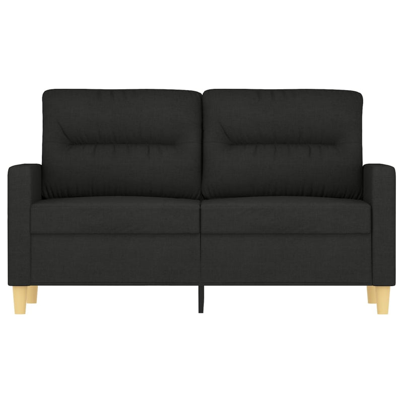 2-Seater Sofa Black 120 cm Fabric