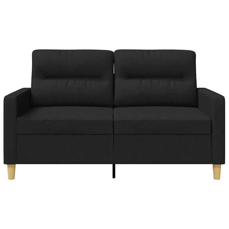 2-Seater Sofa Black 120 cm Fabric