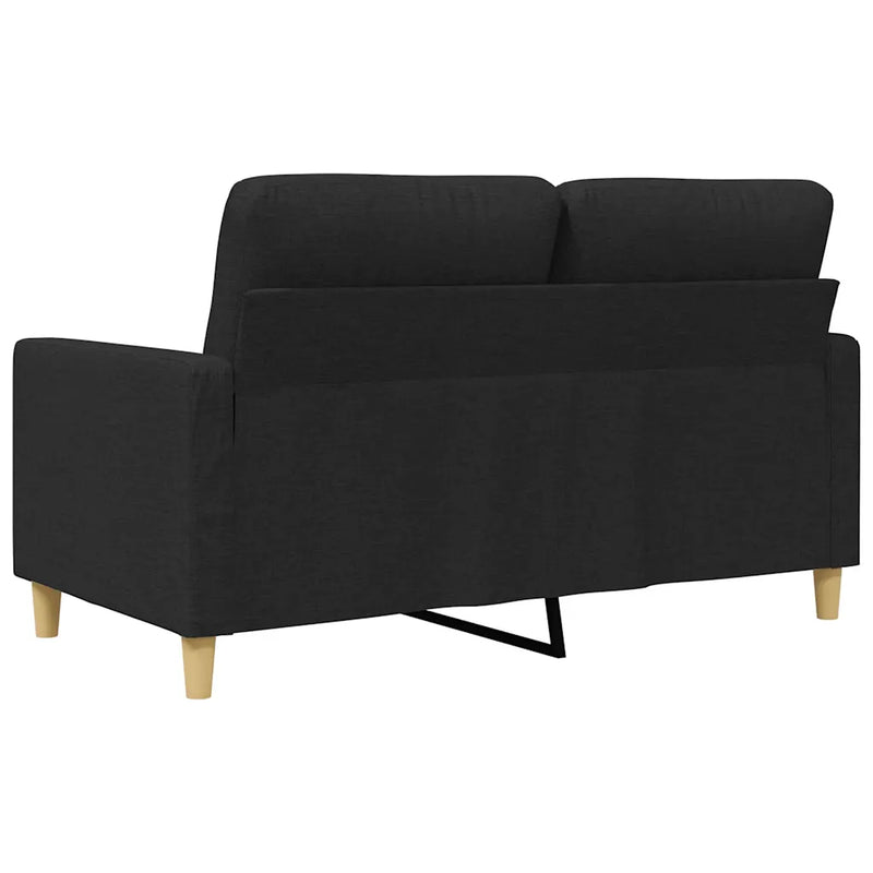 2-Seater Sofa Black 120 cm Fabric
