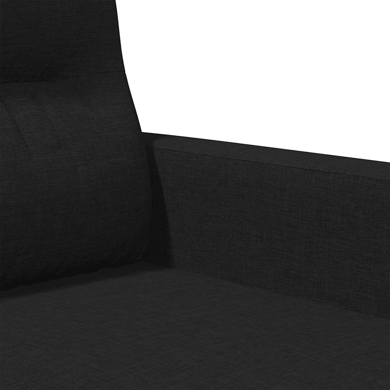 2-Seater Sofa Black 120 cm Fabric