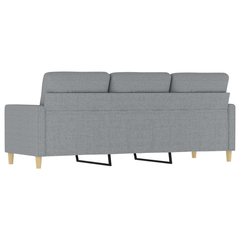 vidaXL 3-Seater Sofa Light Grey 180 cm Fabric