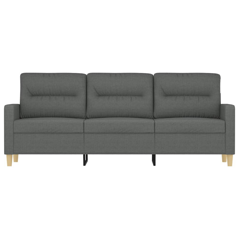 vidaXL 3-Seater Sofa Dark Grey 180 cm Fabric