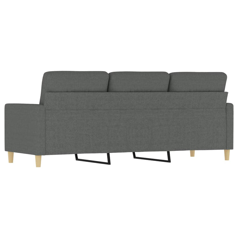 vidaXL 3-Seater Sofa Dark Grey 180 cm Fabric