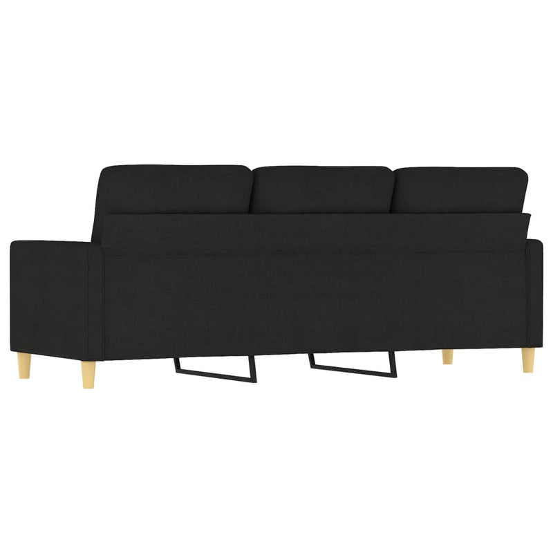 vidaXL 3-Seater Sofa Black 180 cm Fabric