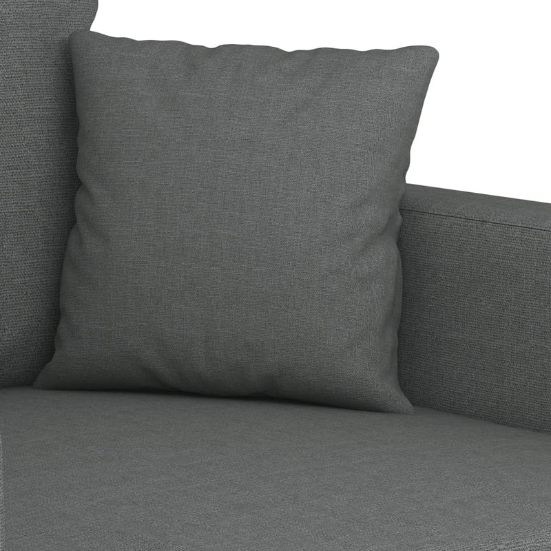 2-Seater Sofa Dark Grey 120 cm Fabric