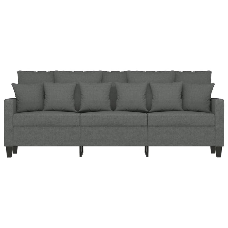 3-Seater Sofa Dark Grey 180 cm Fabric