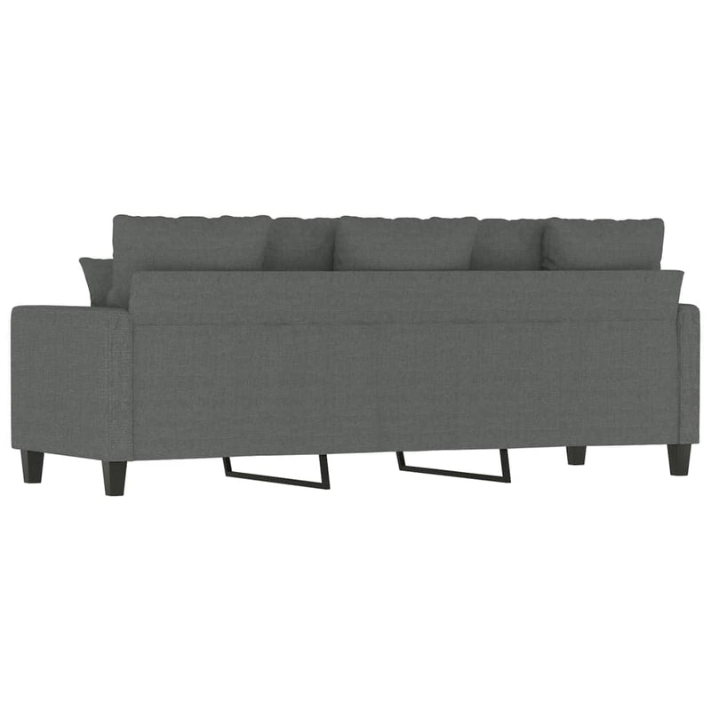 3-Seater Sofa Dark Grey 180 cm Fabric