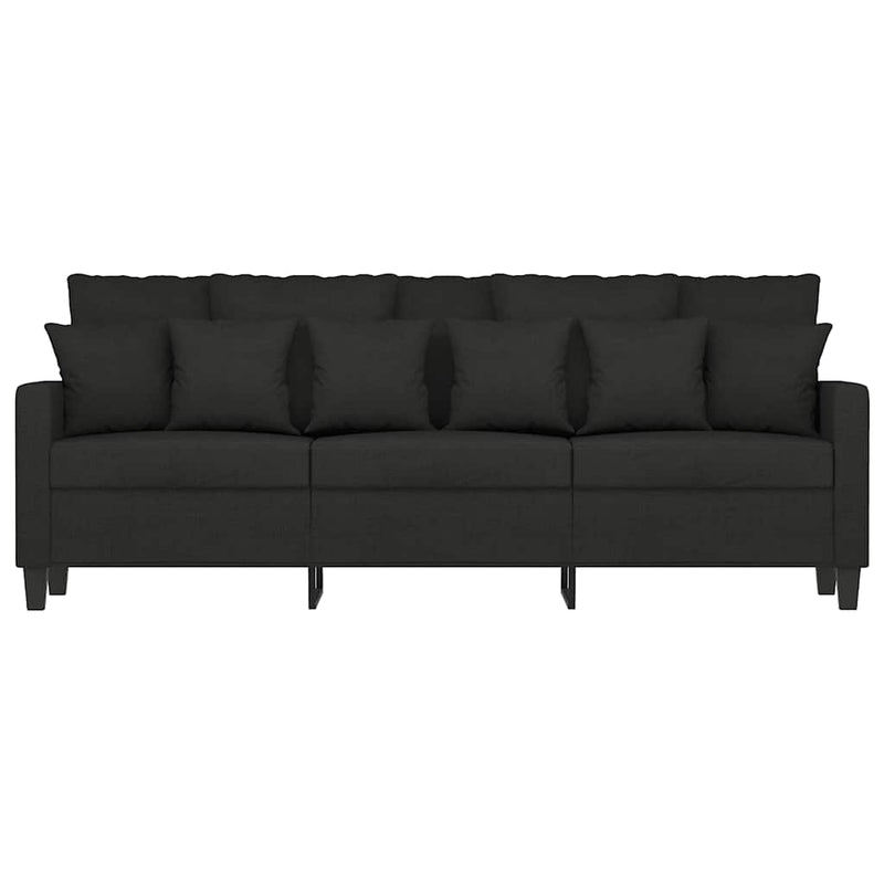 vidaXL 3-Seater Sofa Black 180 cm Fabric