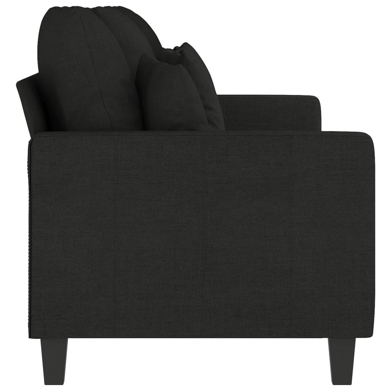 3-Seater Sofa Black 180 cm Fabric