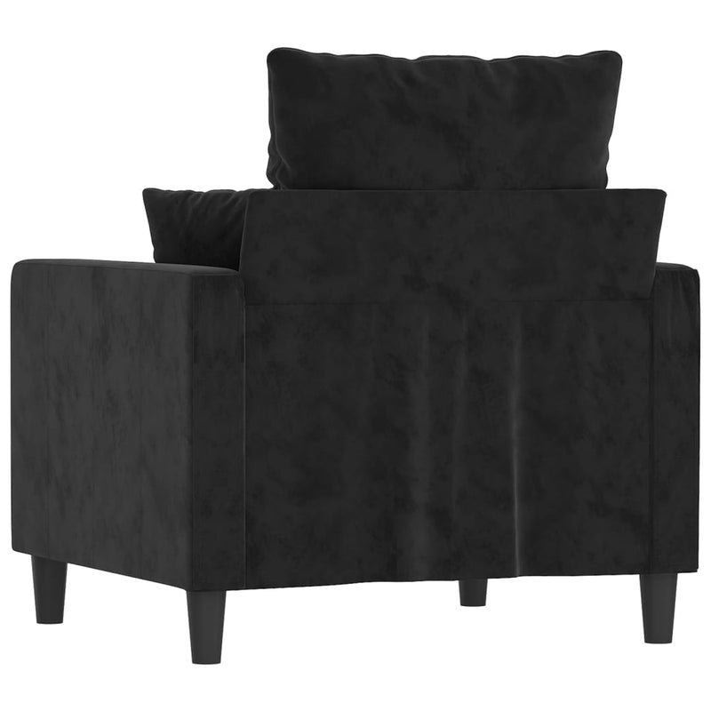 vidaXL Sofa Chair Black 60 cm Velvet