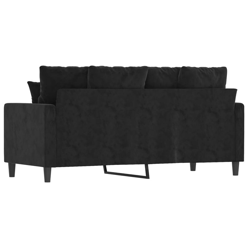 vidaXL 2-Seater Sofa Black 140 cm Velvet