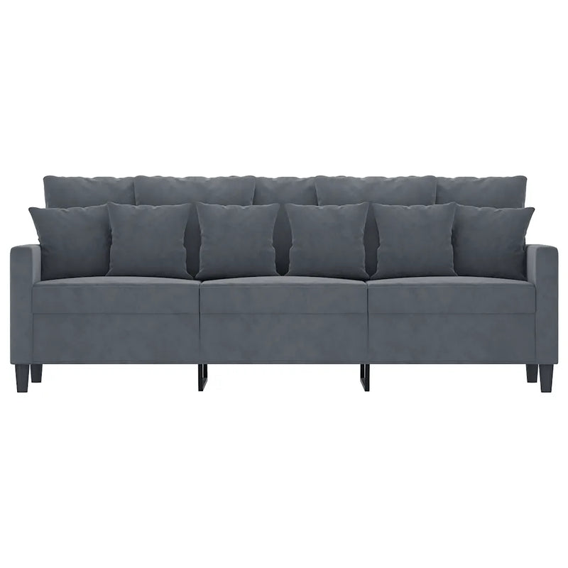 3-Seater Sofa Dark Grey 180 cm Velvet