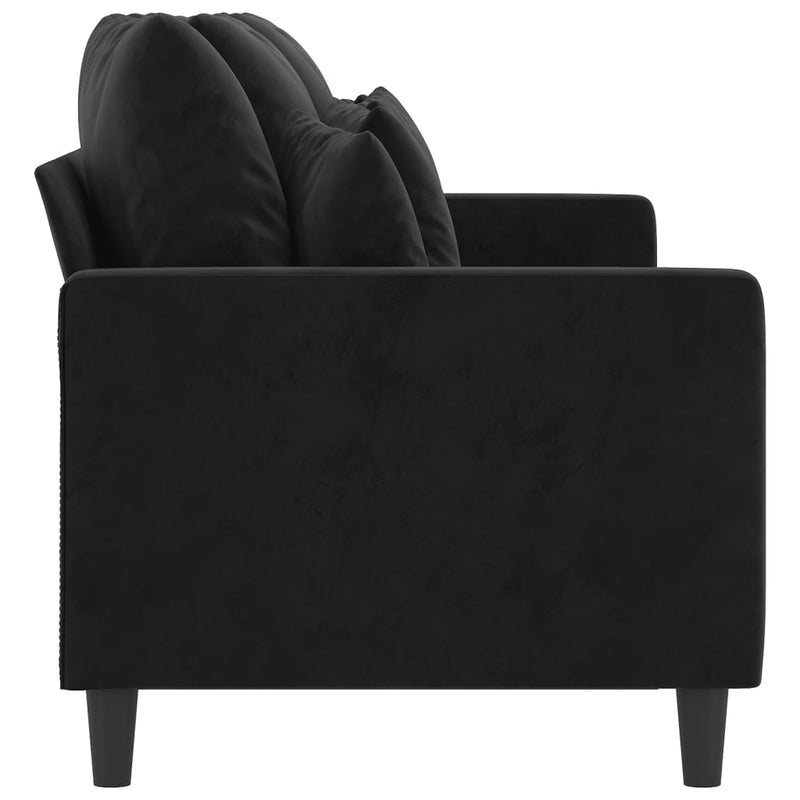 3-Seater Sofa Black 180 cm Velvet