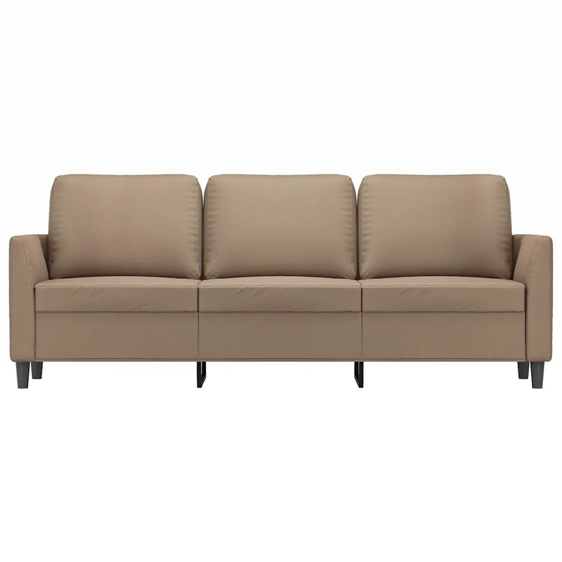 3-Seater Sofa Cappuccino 180 cm Faux Leather