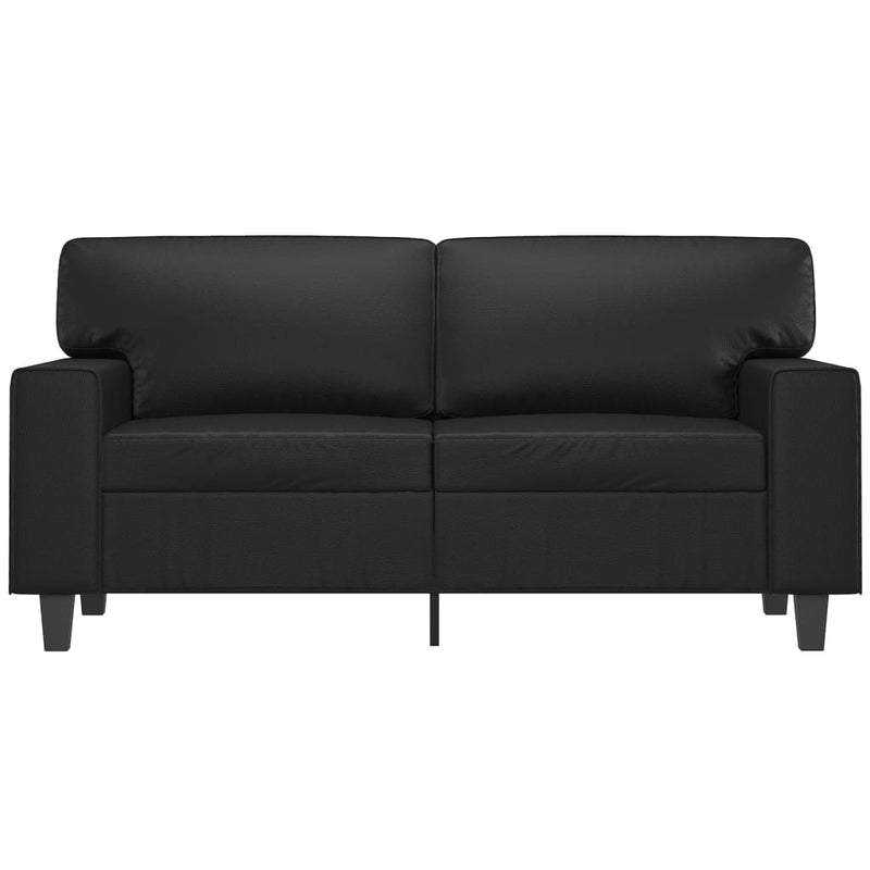vidaXL 2-Seater Sofa Black 120 cm Faux Leather