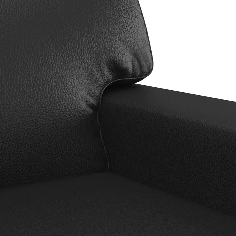 vidaXL 2-Seater Sofa Black 120 cm Faux Leather