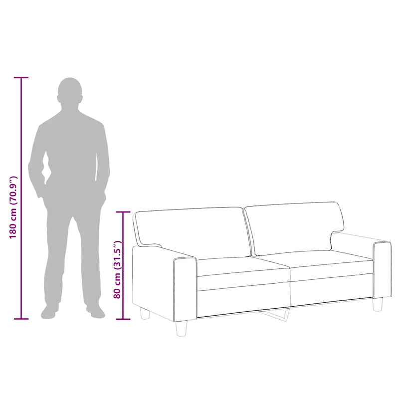 2-Seater Sofa Black 140 cm Faux Leather