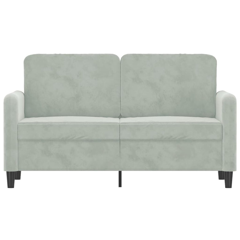 vidaXL 2-Seater Sofa Light Grey 120 cm Velvet