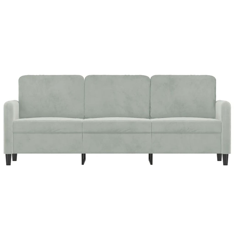 vidaXL 3-Seater Sofa Light Grey 180 cm Velvet
