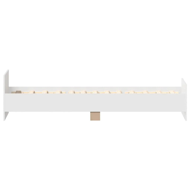 Bed Frame without Mattress White 90x190 cm Engineered Wood