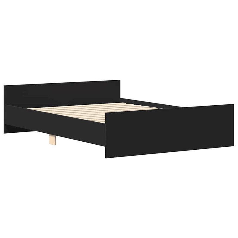 vidaXL Bed Frame without Mattress Black 150x200 cm
