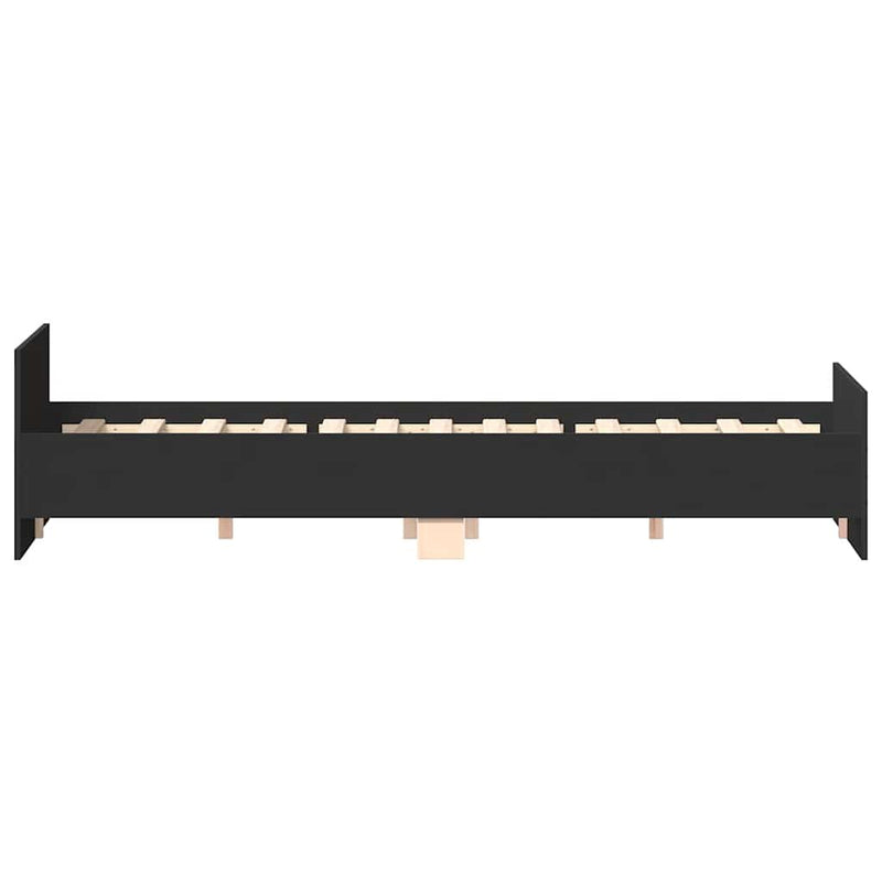 vidaXL Bed Frame without Mattress Black 150x200 cm