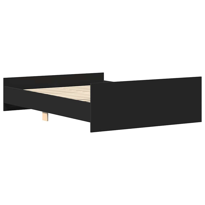 vidaXL Bed Frame without Mattress Black 150x200 cm