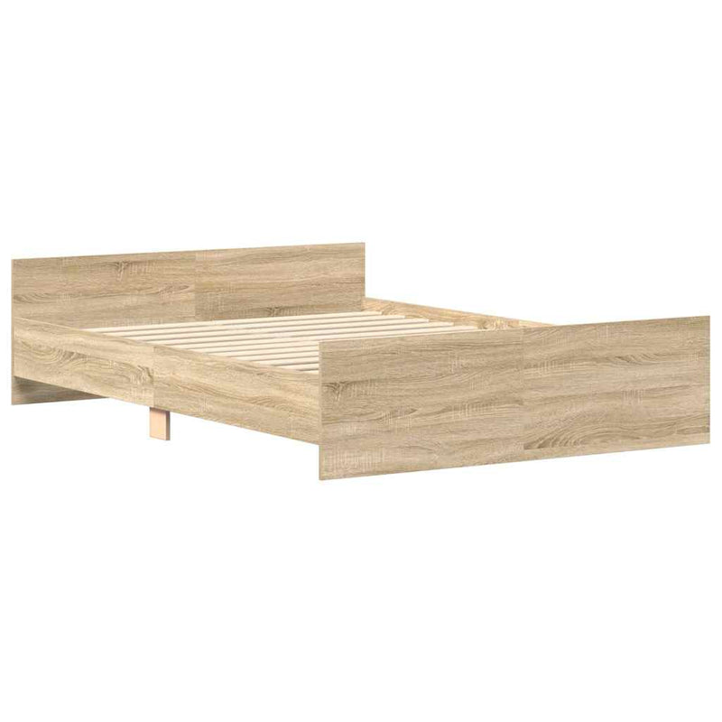 vidaXL Bed Frame without Mattress Sonoma Oak 135x190 cm