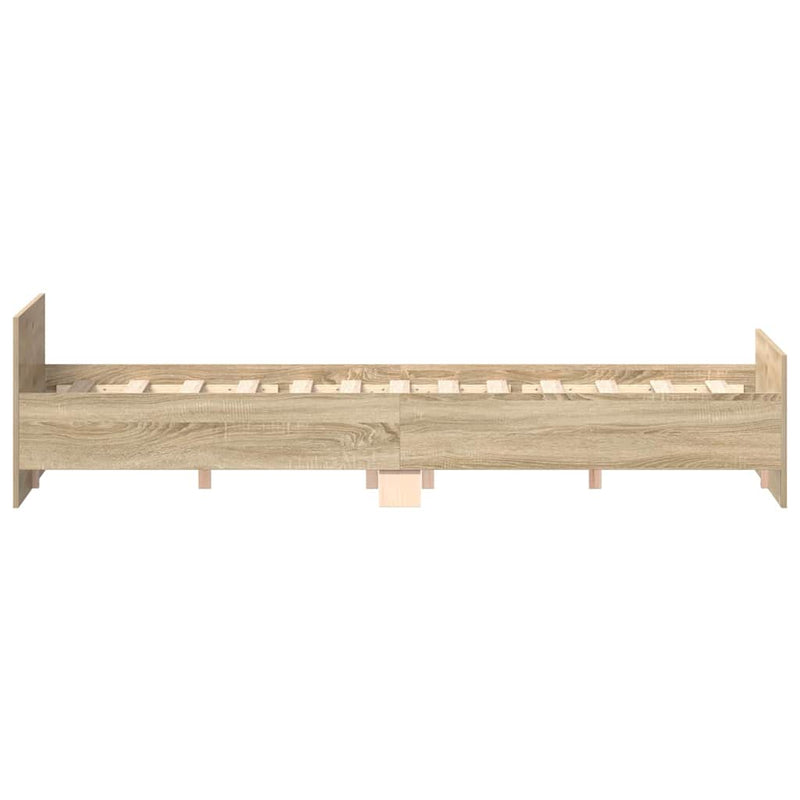 vidaXL Bed Frame without Mattress Sonoma Oak 135x190 cm