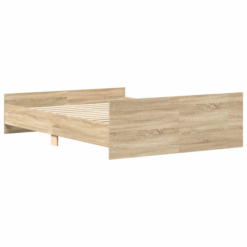 vidaXL Bed Frame without Mattress Sonoma Oak 135x190 cm