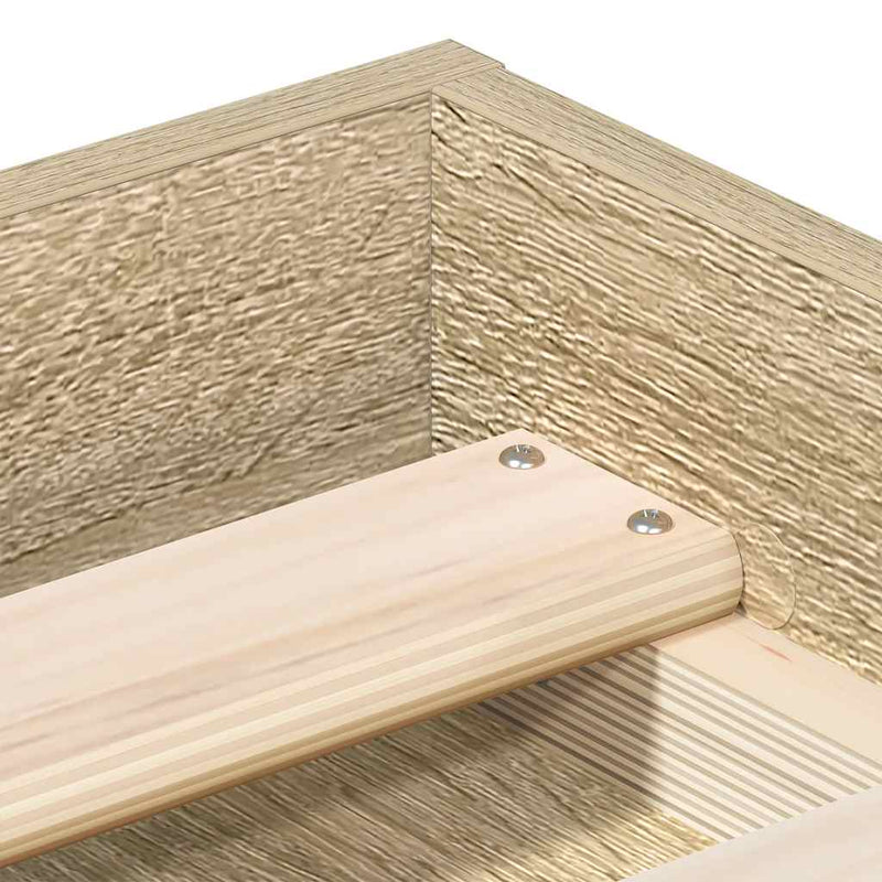 vidaXL Bed Frame without Mattress Sonoma Oak 90x190 cm