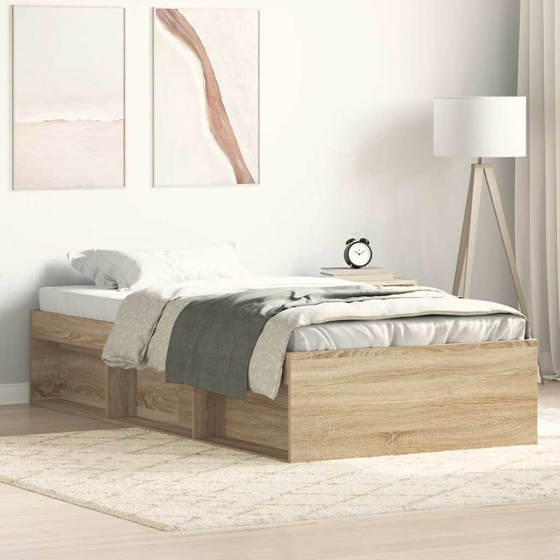 vidaXL Bed Frame without Mattress Sonoma Oak 90x190 cm