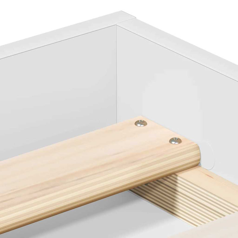vidaXL Bed Frame without Mattress White 150x200 cm